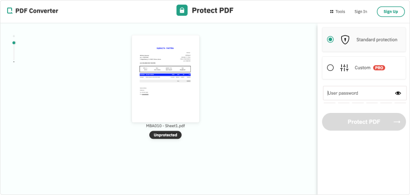 Password Protect PDF file using FREE Free PDF Password Protector